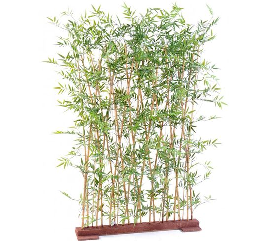 Plante Artificielle Haute Gamme Spécial Extérieur/ Haie Artificielle Bambou Vert - 160 X 35 X 110 Cm