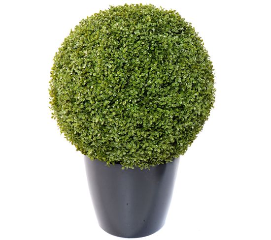 Plante artificielle haute gamme Spécial extérieur / Buis boule artificiel - Dim : H.58 x D.58 cm