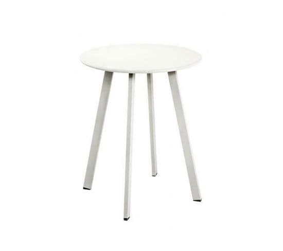 Table D'appoint Coloris Blanc - H 49 X Ø 42 Cm
