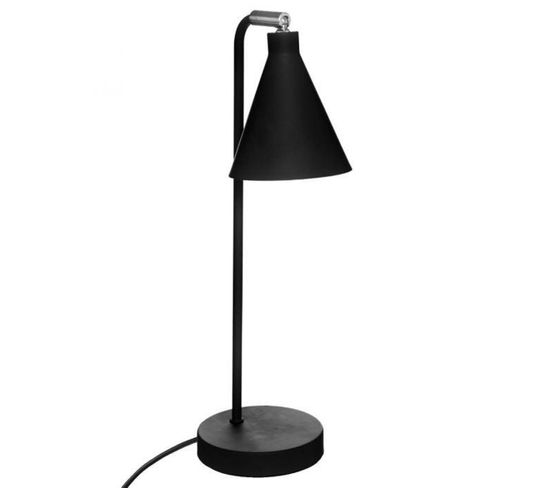 Lampe Coloris Noir En Fer / Pvc - L. 16 X Largeur 13 X H. 45,5 Cm