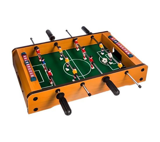 Mini Table De Footbal Pour Enfant En Bois Multicolore - Longueur 51 X Profondeur 31 X Hauteur 10 Cm