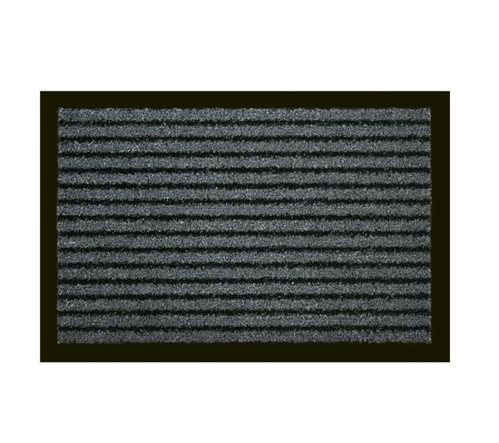 Tapis Anti-poussière En Polypropylène Grattant Coloris Gris  -  Largeur 40 X Longueur 60 Cm