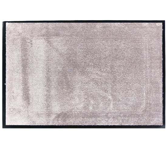 Tapis Anti-poussière En Microfibre Coloris Taupe  -  Largeur 60 X Longueur 90 Cm