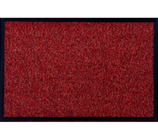 Tapis Anti-poussière En Polyamide Coloris Rouge  -  Largeur 40 X Longueur 60 Cm