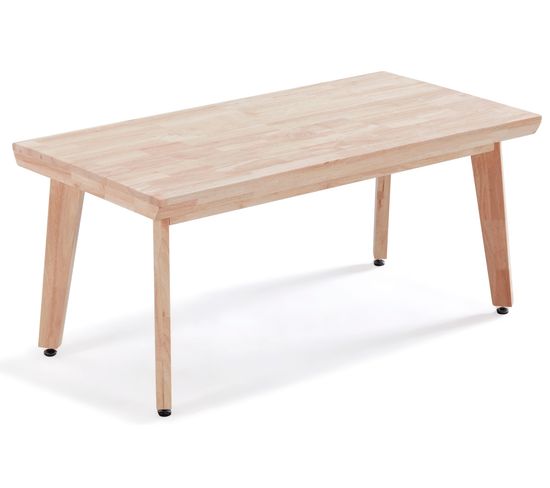 Table Basse Avec Plateau Relevable De Salon En Bois De Chêne Nordique - L. 120 X P. 60 X H. 52