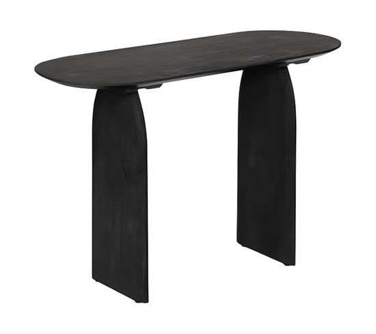 Table De Console, Meuble De Console En Bois De Manguier Coloris Noir  - L. 110 X P. 45 X H. 77  Cm