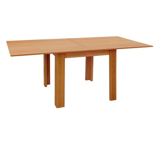 Table à Manger, Table De Repas Extensible Coloris Cerisier - Longueur 90-180 X Profondeur 90 Cm