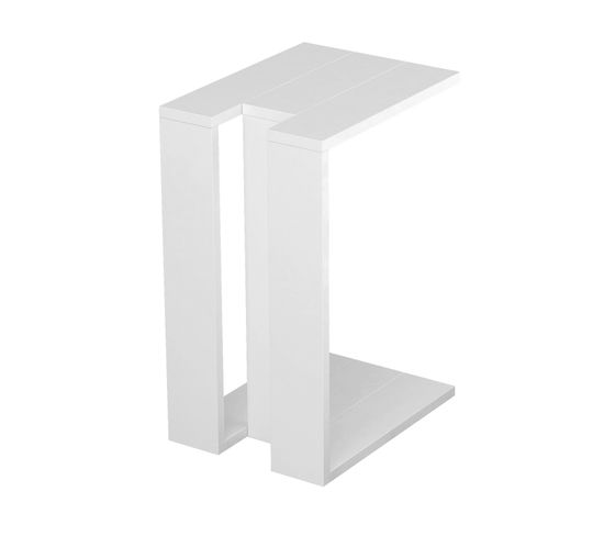 Table D'appoint, Table De Salon Coloris Blanc - Longueur 40 X Profondeur 30 X Hauteur 57cm