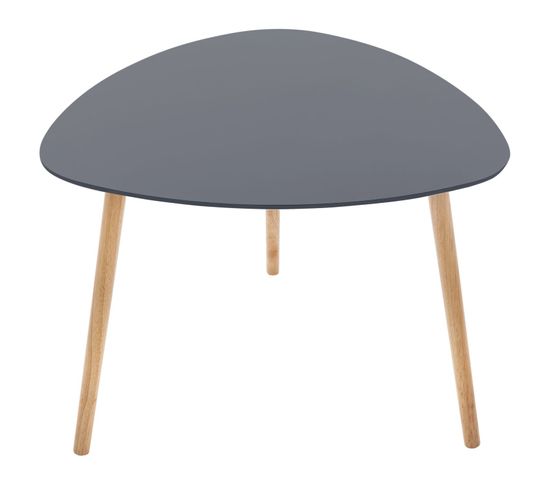 Table D'appoint Design Mileo - Diam. 60 X H. 45 Cm - Gris Foncé