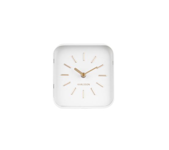 Horloge À Poser Squared - H. 15 Cm - Blanc