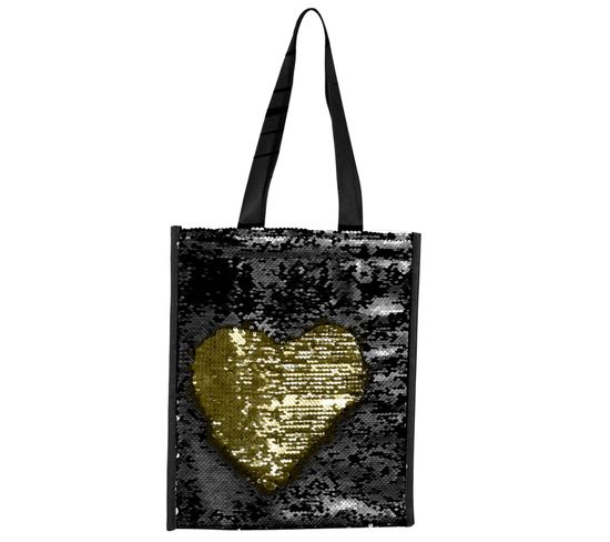 Lunch Bag Isolant Avec Paillettes Design - Noir