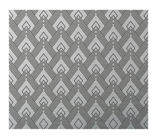 Crédence Adhésive En Aluminium Art Décoration - L. 70 X L. 60 Cm - Noir