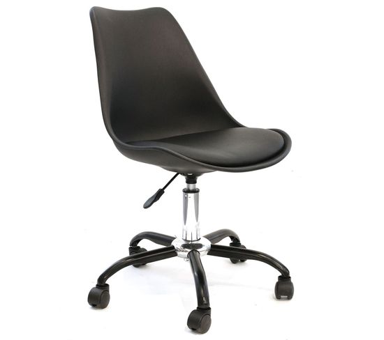 Chaise De Bureau À Roulettes Design Kiruna - Noir
