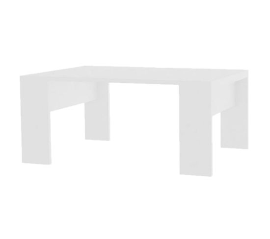 Table Basse Épurée Rectangulaire - Blanc