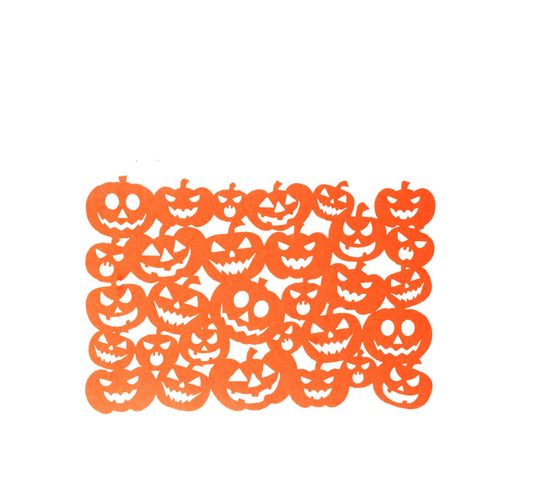 Lot 6x Décoration D'halloween - Set De Table Citrouille - Orange