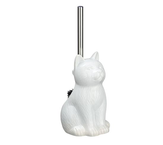 Brosse Wc Cat En Céramique - Blanc