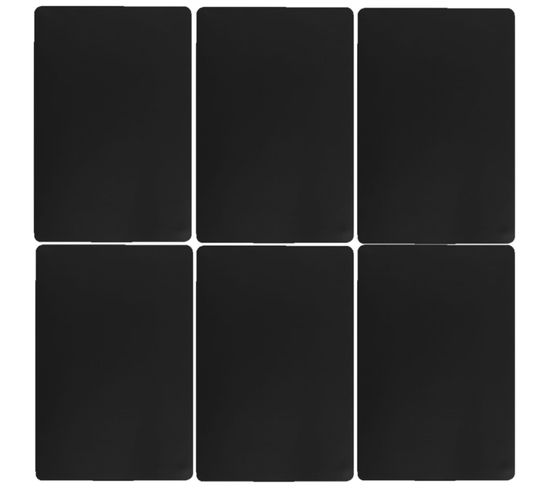 Lot De 6 Sets De Table Rectangulaire Tenor - 45 X 30 Cm - Noir