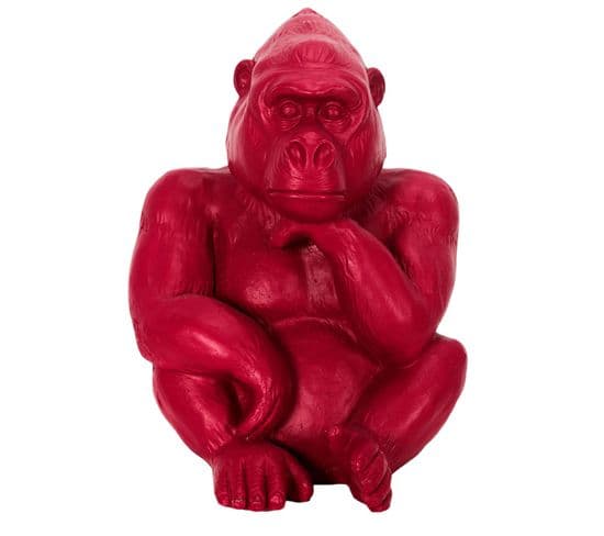 Gorille Décoratif Magnesia - Hauteur 54 Cm - Rouge