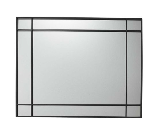 Miroir Rectangulaire Art Déco 93x73cm - Noir