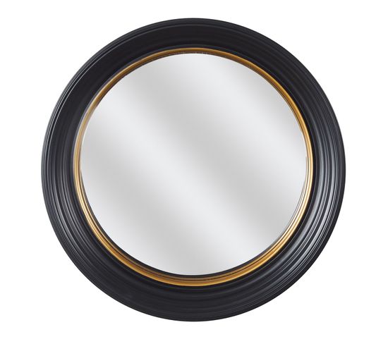 Miroir Convexe Diam. 40,5 Cm - Noir Et Doré