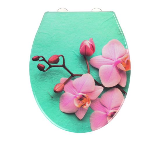 Abattant Wc Orchidée - Bois - Multicolore