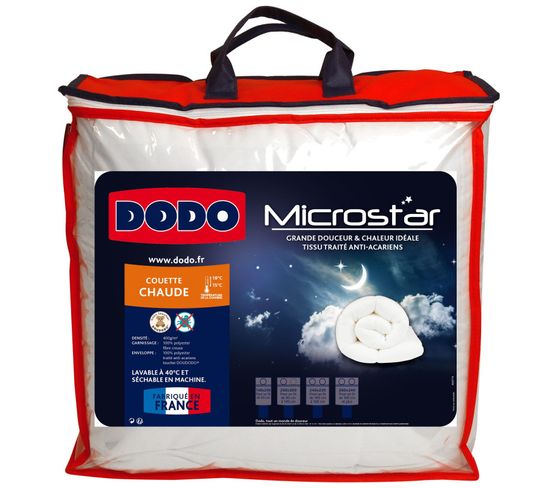 Pack Couette Dodo Microstar 220 X 240 Cm Pour Lit 2 Places + 2 Oreillers 60 X 60 Cm + 50 X 70 Cm