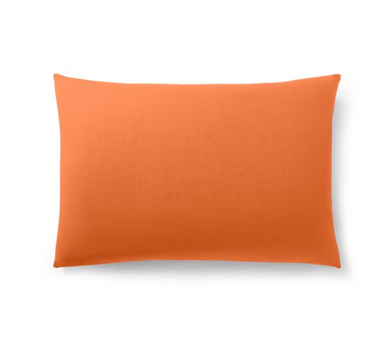 Taie D'oreiller Orange 50 X 70 Cm/ 100% Coton / 57 Fils/cm²