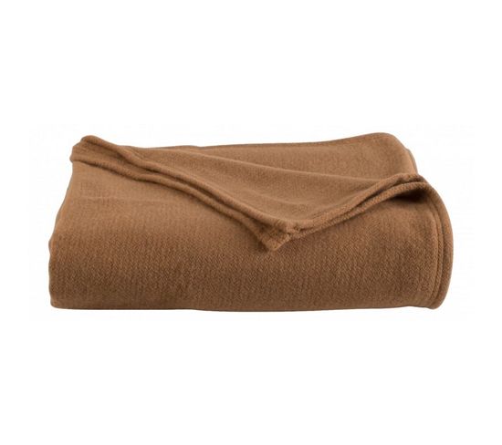 Couverture 100% Pure Laine Vierge "champery" - Champery Chamois - 240 X 260 Cm