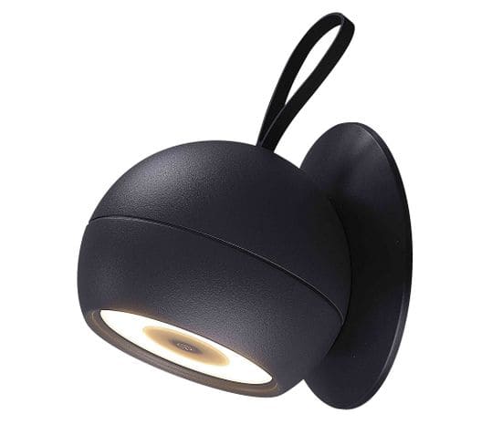 Lampe Nomade Orby Noir Aluminium H14.5 Cm