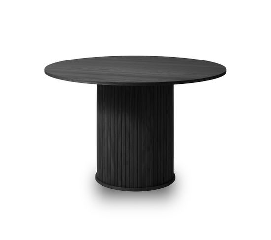 Table À Manger Bois Noir Alba  120x120cm