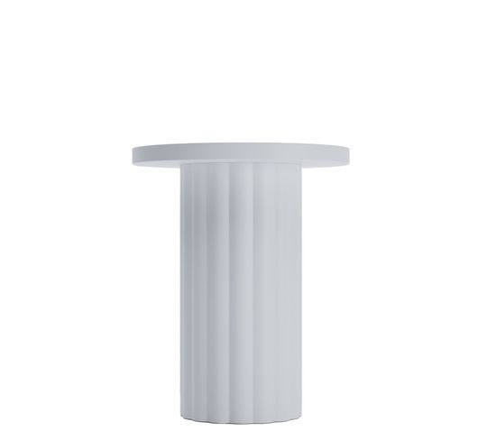 Mirabelle - Table D'appoint Ronde Blanche Moderne