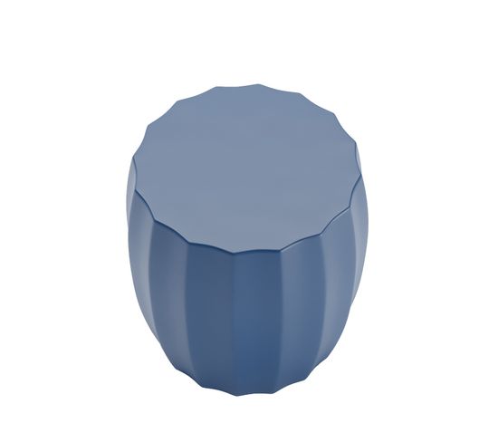 Grenade - Table D'appoint Ronde En Ciment Bleu