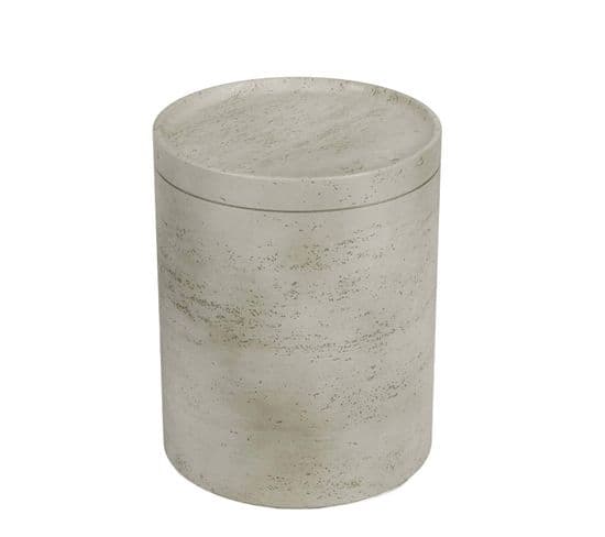 Citron - Table D'appoint Cylindrique Moderne En Ciment