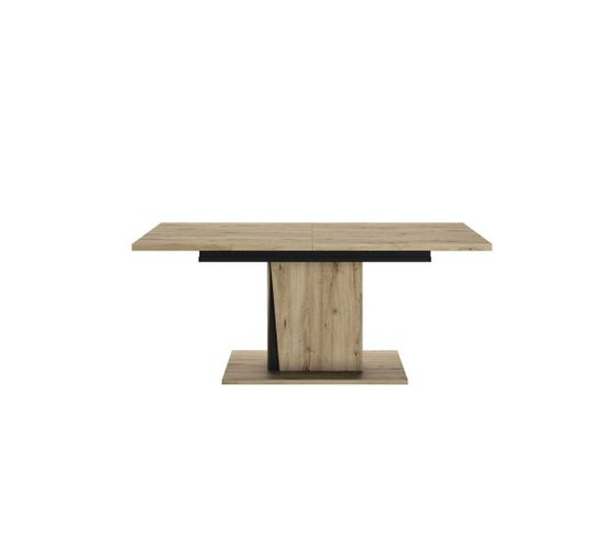 Table Rectangulaire Extensible Chêne/noir - Lignac
