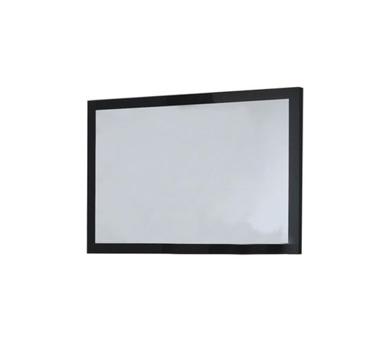Miroir Laqué Noir Brillant - Arezzo - L 110 X L 2 X H 80 Cm
