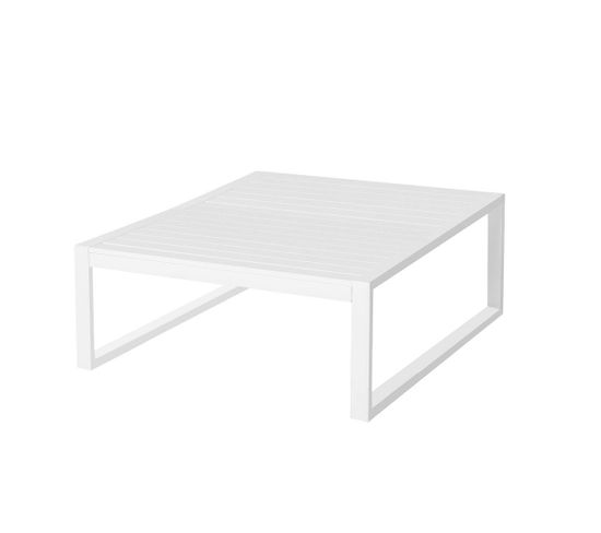 Table Basse En Aluminium Blanc 100 Cm - Nihoa