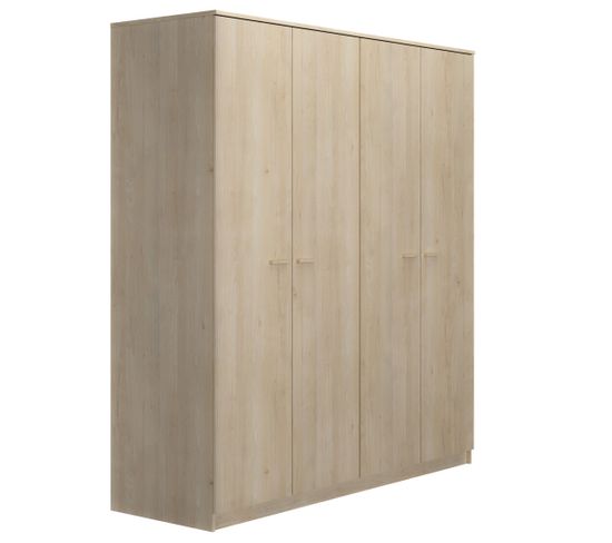 Armoire 4 Portes Chêne Blond - Maille