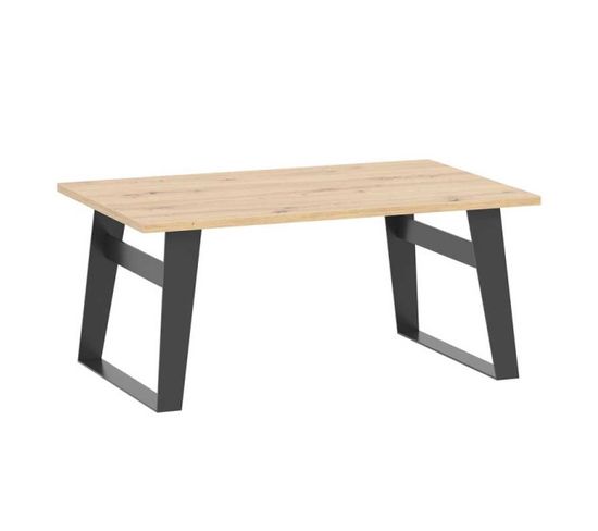 Table Basse Chêne/métal - Seattle - L 102 X 64 X H 44.5 Cm