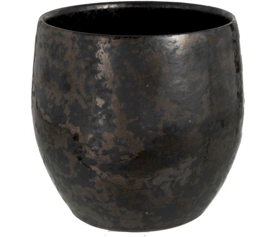 Cache-pot Noir Céramique 21,5x21,5x22,5cm