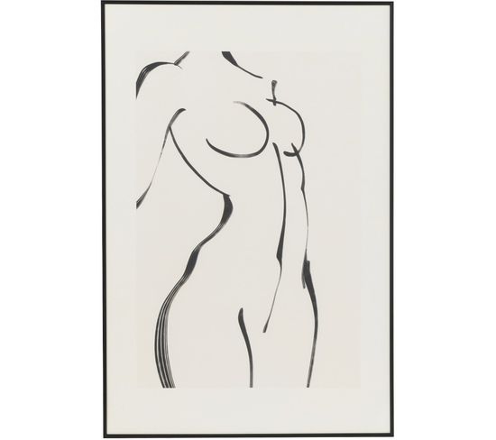 Tableau Femme Blanc Acrylique 60x2,5x90cm
