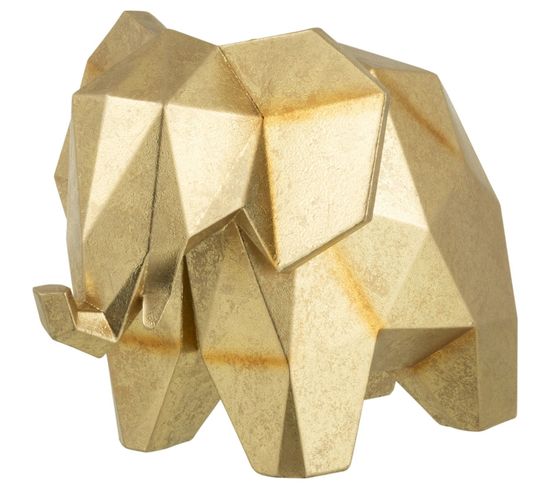 Elephant Origami Resine Or Large