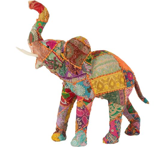 Sculpture Éléphant Multicolore Papier 57,5x25x68cm