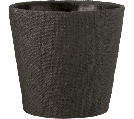 Cache-pot Noir Ciment 25,5x25,5x23,5cm