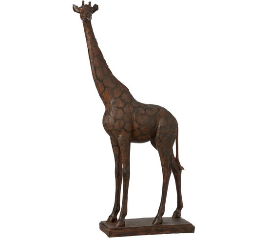 Statue Girafe Marron Résine 43x19x81,5cm