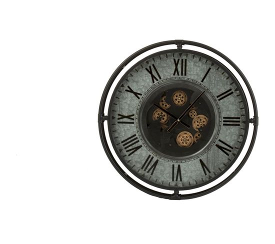 Horloge Murale Gris Métal 68,5x10x68,5cm