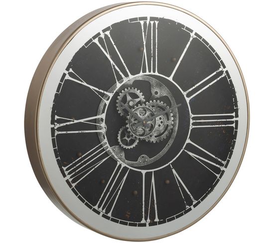 Horloge Murale Argent Bois 80x10x80cm