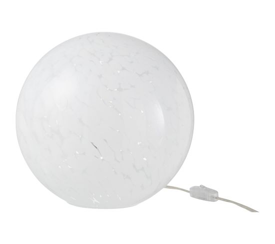 Lampe Boule Blanc Verre 28x28x27,5cm