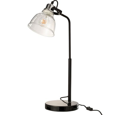 Lampe De Bureau Transparent Acier 29x20x65cm