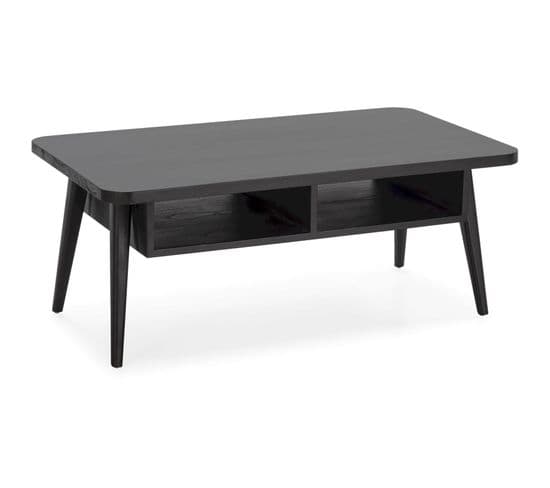Table Basse Bois Noir 106x60x43cm