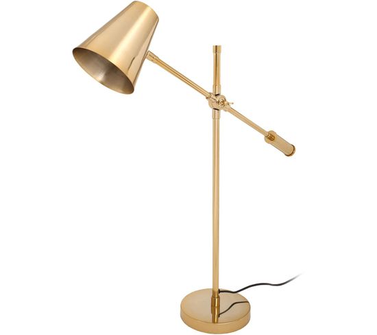 Lampe De Table Métal Or 68x18x74cm